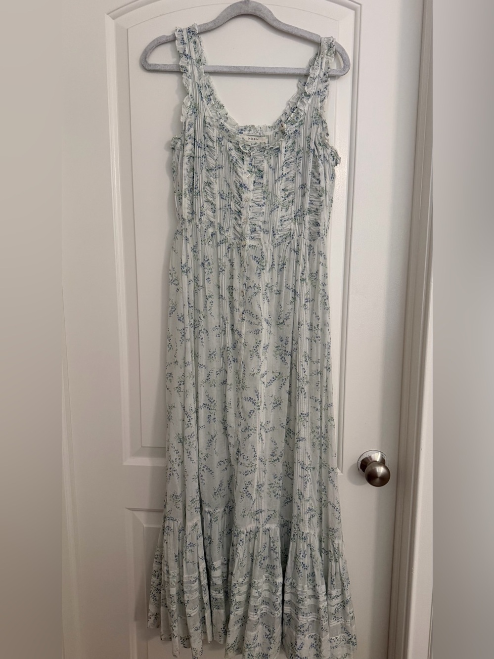 Doen Claribelle Dress in Blanc Bluebelle Ballad size XS Cotton Voile